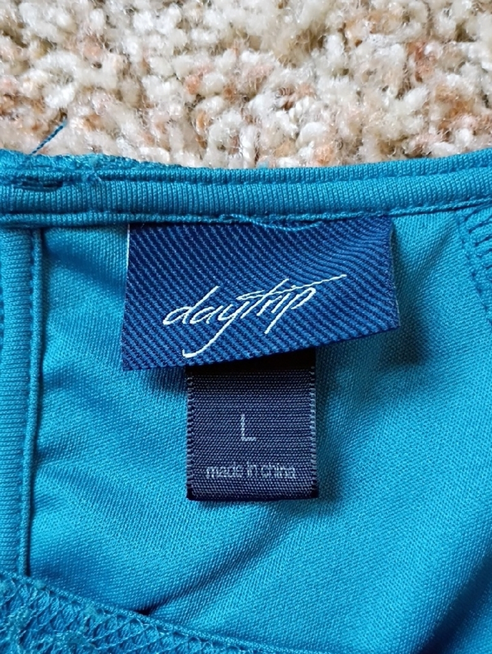 Daytrip Teal Lace Flutter-Sleeve Camisole - Picture 2 of 7